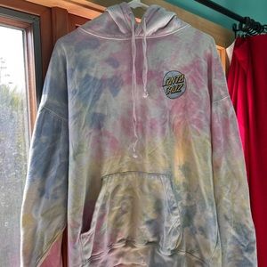 SANTA CRUZ tie dye hoodie